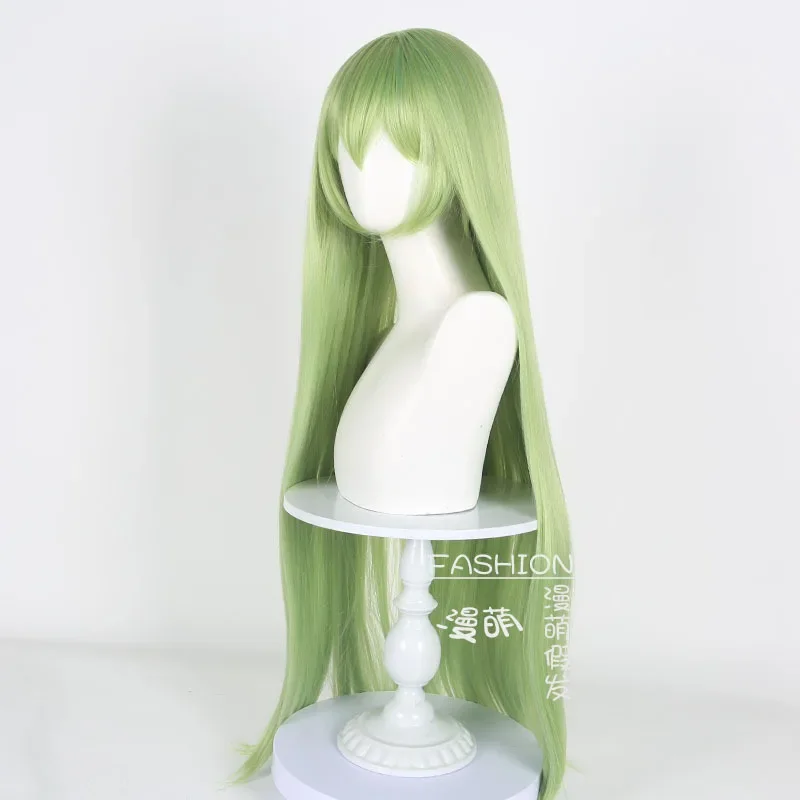 Anime Fate Enkidu cosplay green long wig C.C. shi tsu COS green long hair costumes