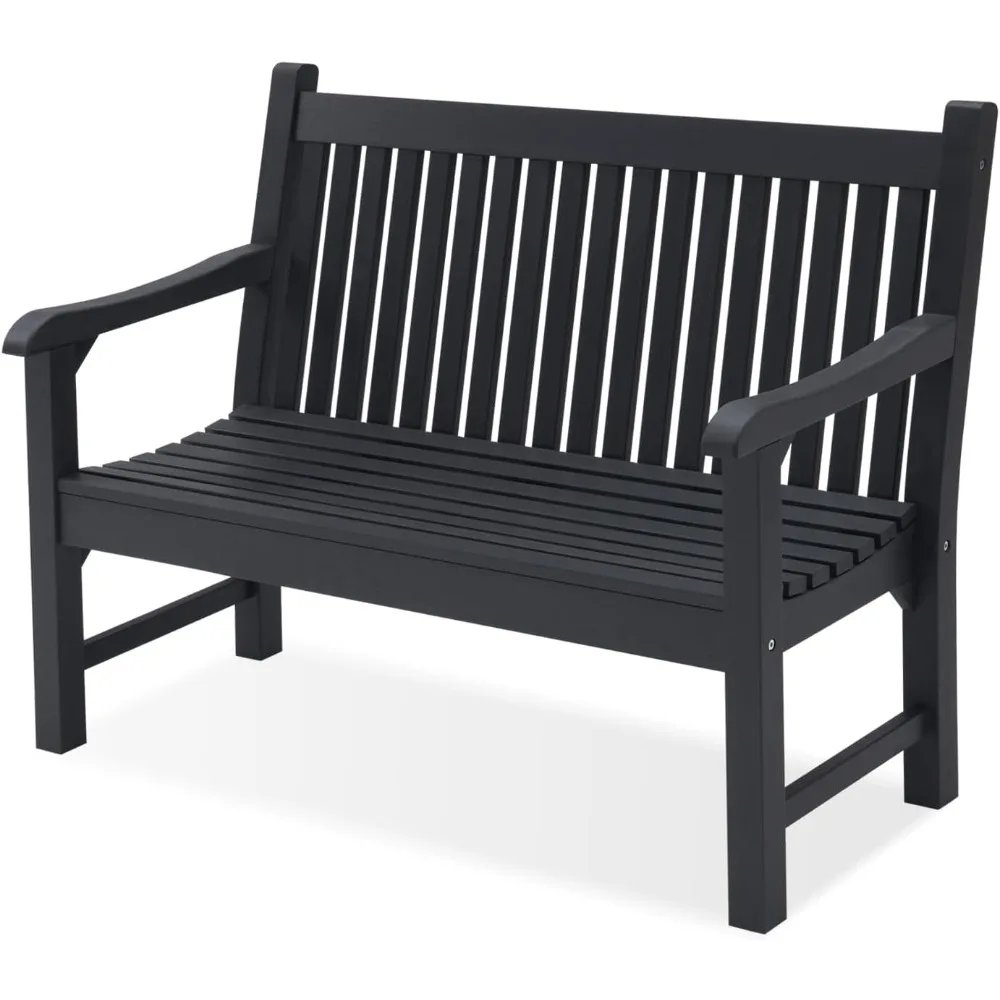 

"Durable 2-Person Poly Lumber Garden Bench, Weather-Resistant Outdoor Seating, Ideal for Memorials and Gardens"