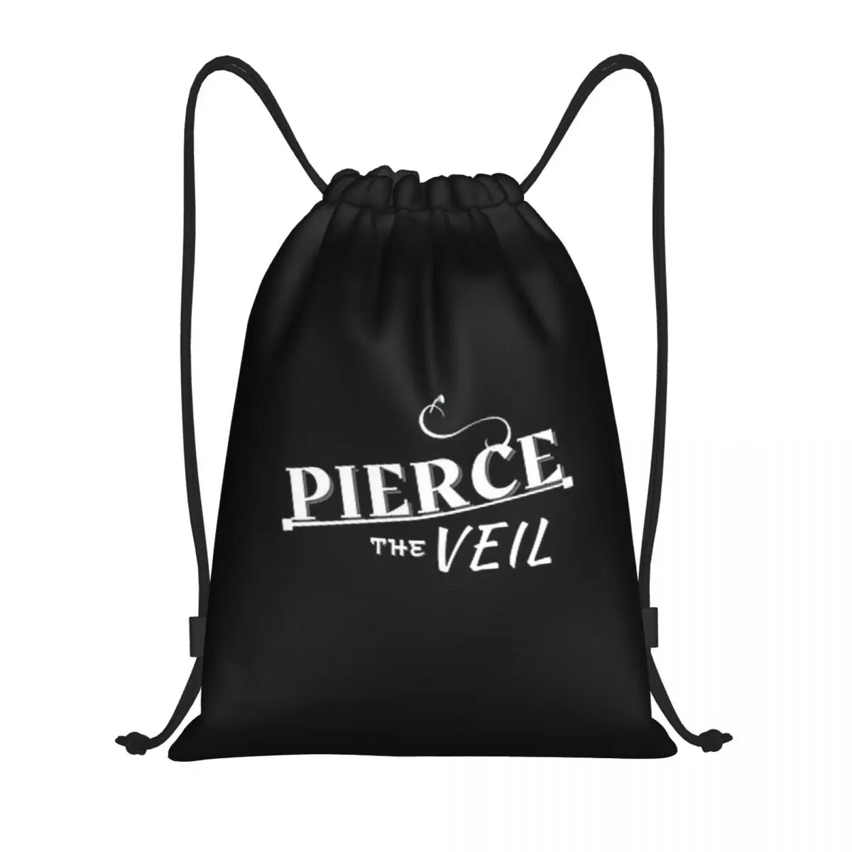 

PIERCE THE VEIL Drawstring bag Storage Portable Handbags Grocery Shopping Shoulder bags foldable Travel Bag