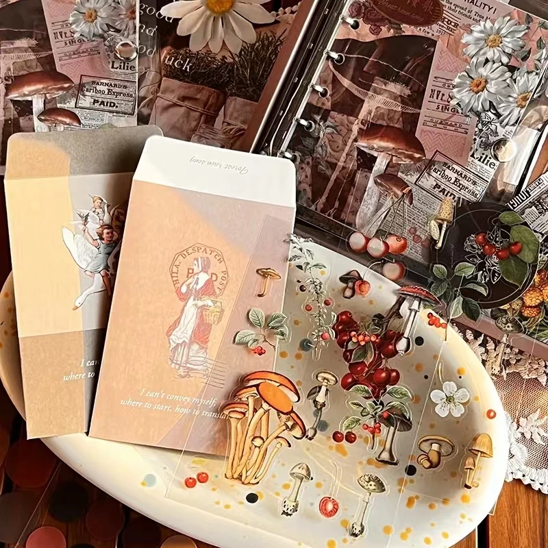 155 Pcs/set Vintage Loose-leaf Book Gift Box Set Creative DIY Journal Collage Decor Stationery