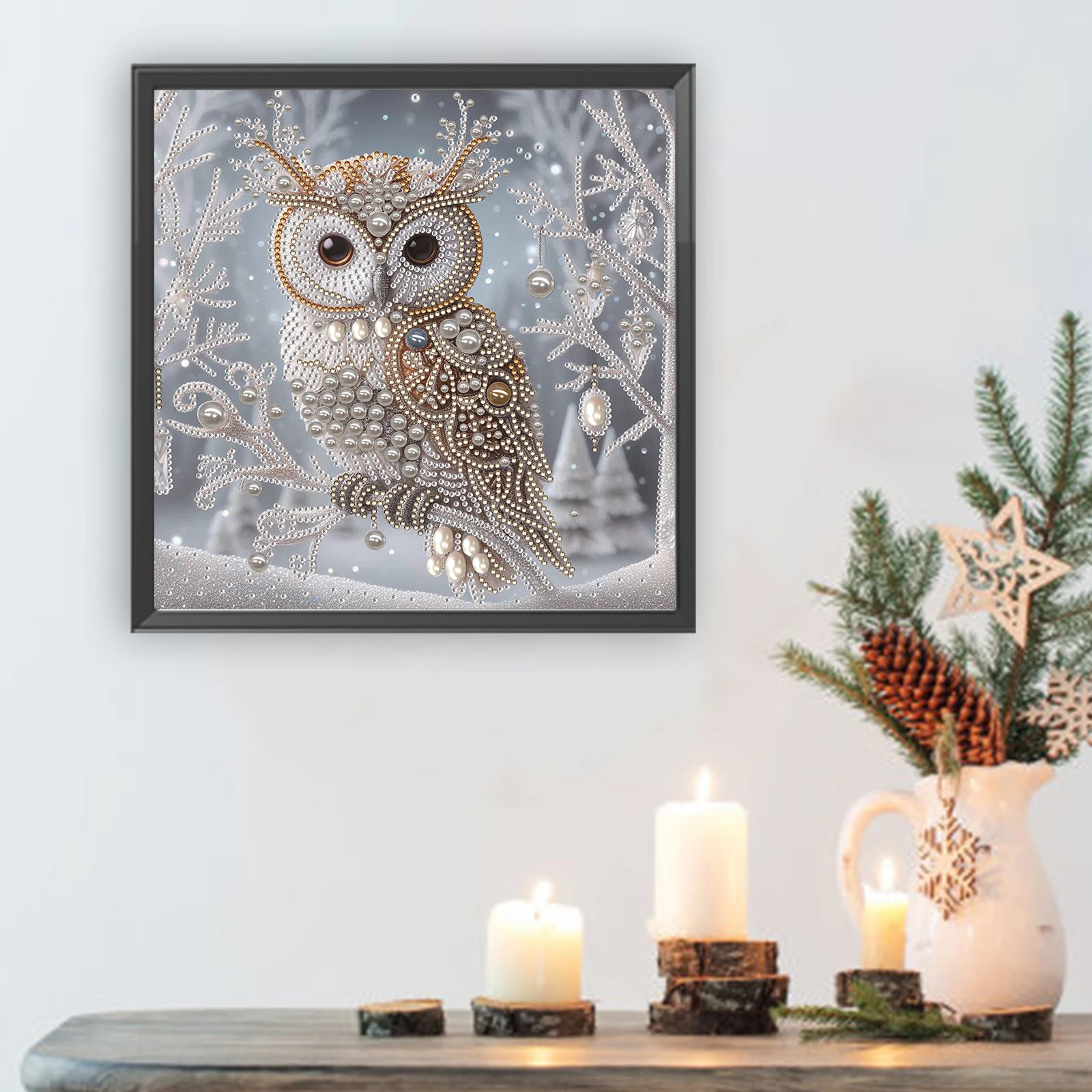 

Owl Special Shaped 5D DIY Partial Drill Diamonds Dots Gem Art Kits for Adults Home Wall Decor Diamonds Paintings Gem Art 30x30cm