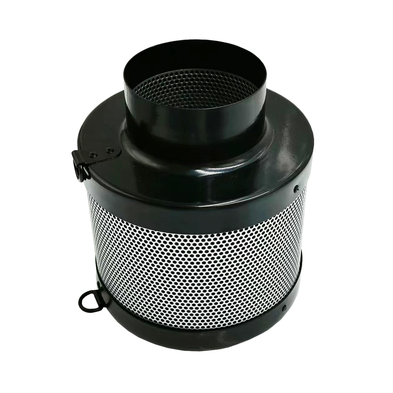 Air carbon filter black 10cm x 20cm for inline fans, hydroponics, and planting sheds