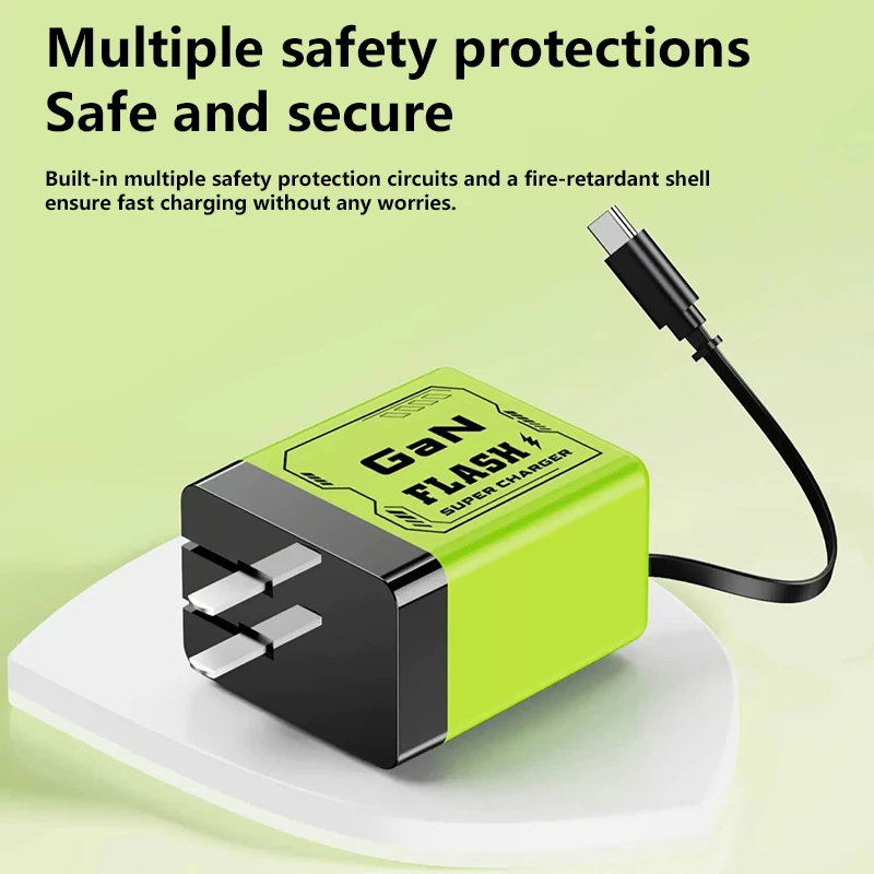 

Зарядное устройство из нитрида галлия, 120 Вт, подходит для Apple Xiaomi Huawei Sumsang Phone Type-C, дорожное зарядное устройство, головка для быстрой зарядки, новинка 2025 г.