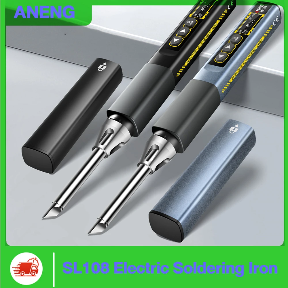 

Электрический паяльник ANENG SL108 PD 96W с регулировкой температуры, быстрым нагревом, портативный, цифровой, умный, для пайки