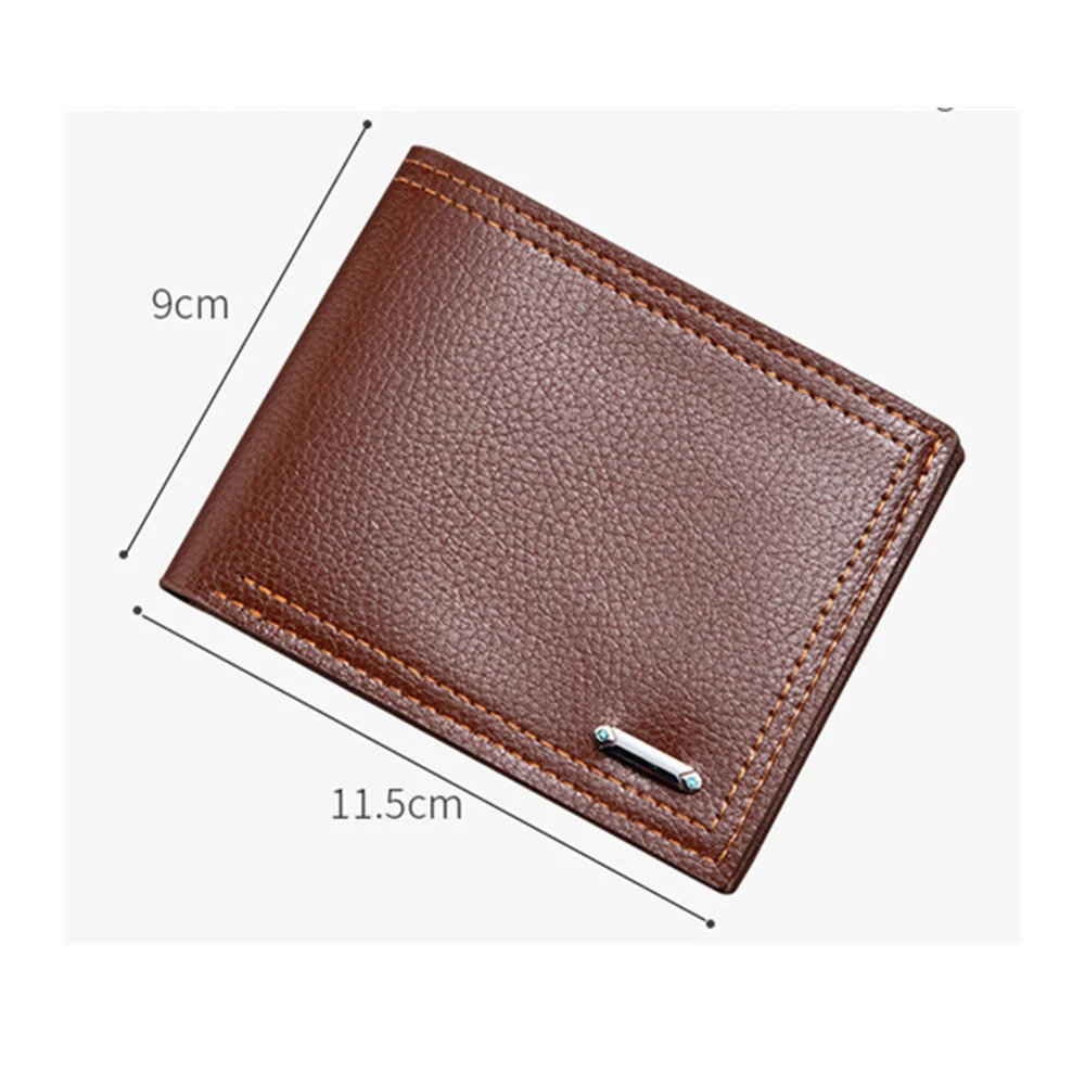 2023 PU Leather Men Wallets Male Bag Small Multifunctional Money Coin Purses Dollar Large Capacity Design Slim Casual Wallet