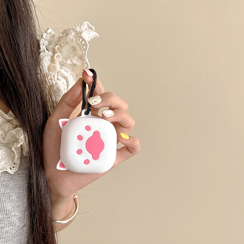 Voor Samsung Galaxy Fe Case Cute Cat Oortelefoon Case For Galaxy Buds 2 Pro Case Zachte Siliconen Hoes Voor Galaxy Buds Live Capa Funda