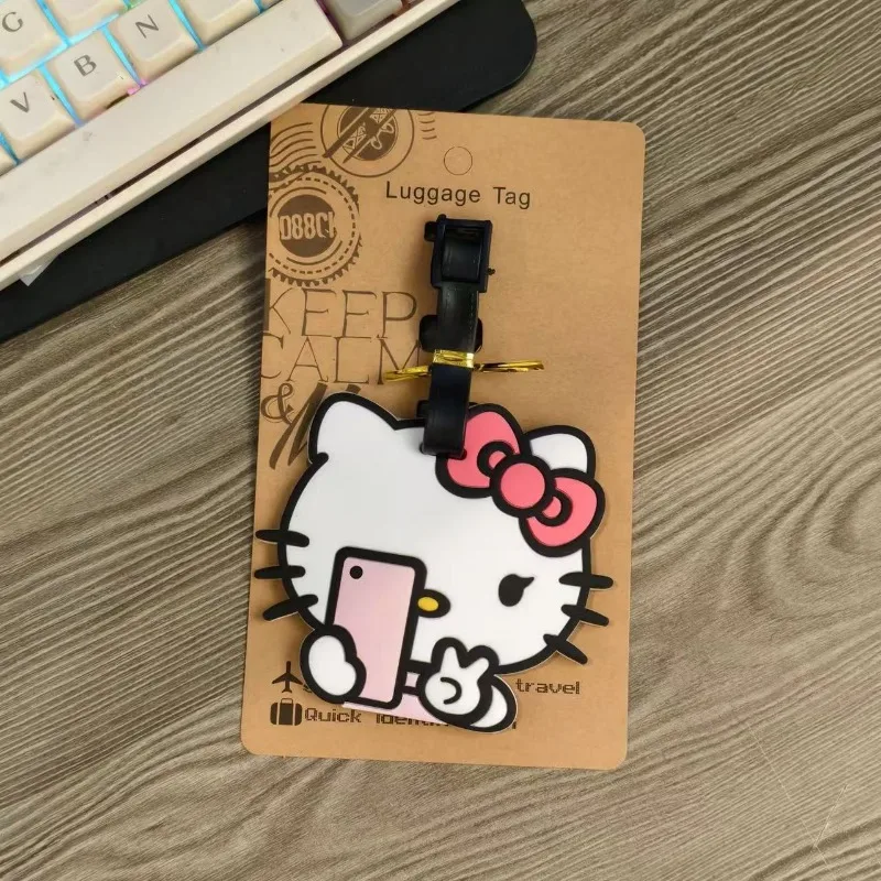 Gantungan Tas Hello Kitty Anime Produk Wanita Lucu dan Serbaguna Dekorasi Koper Perjalanan Hiasan Meja Mainan Hadiah untuk Anak Perempuan Grosir