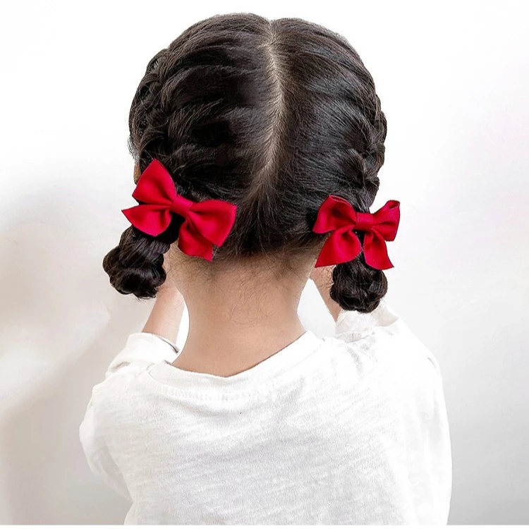 2PCS New Lovely Bow Headgear Sweet Little Girl Hair Accessories Summer Girls Net Red Baby Hairpins Children Hair Clips Gifts