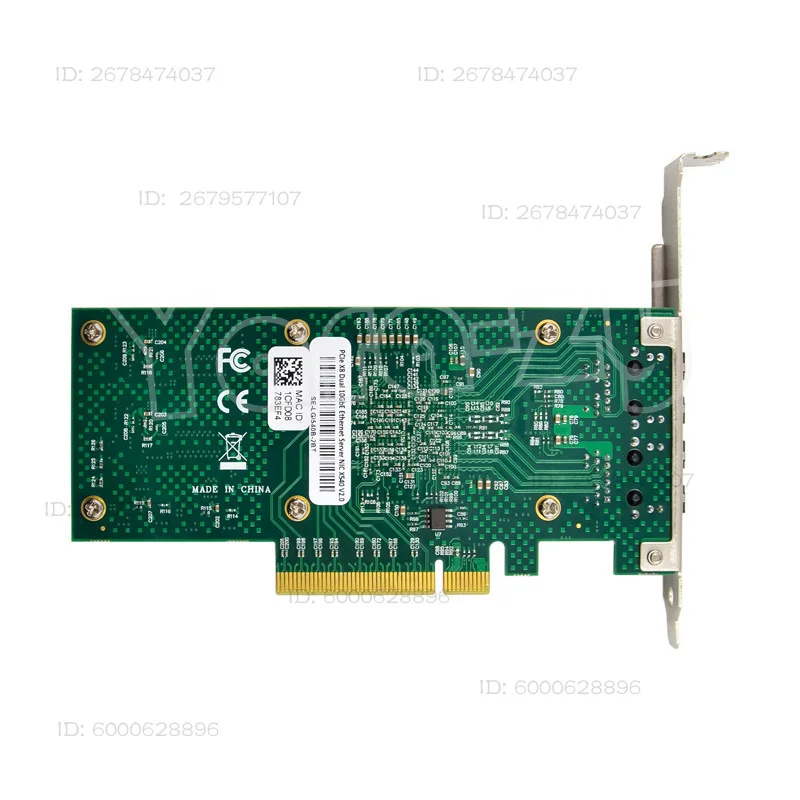 HXAD X540-T2 PCIe x8 منفذ كهربائي مزدوج 10G RJ 450,000 كابل الشبكة خادم واجهة الشبكة بطاقة جيجابت