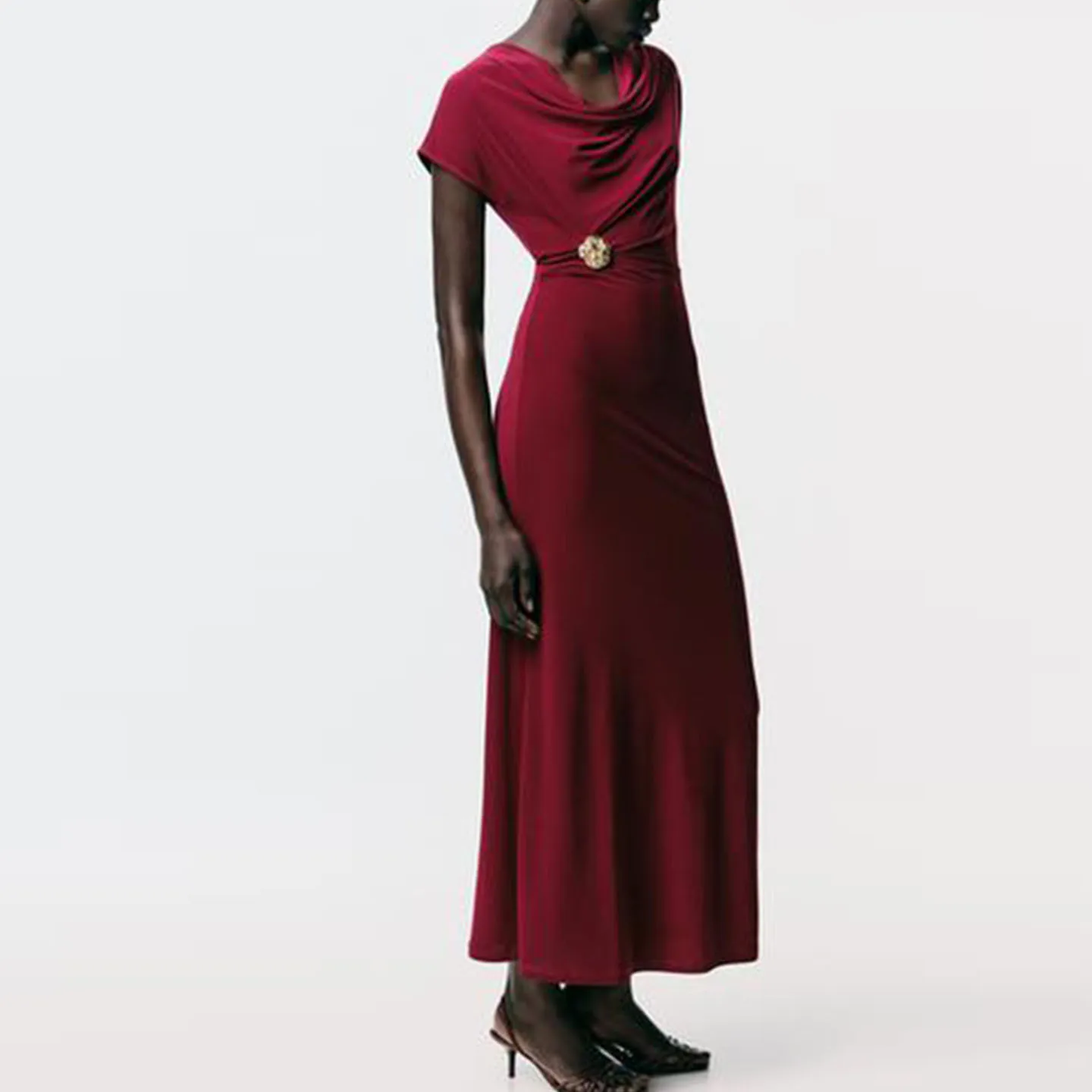 Vestido de Moda para Mujer Z, Estilo Nuevo 2025, Personalidad E, Falda Plegada, Estilo Europeo, Sin Mangas, Uso D...