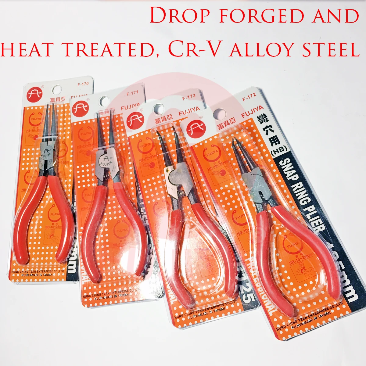 Metric Chrome Vanadium Bent Nose Clip Gripping Serrated Jaw OEM Snap Ring Circlip Pliers