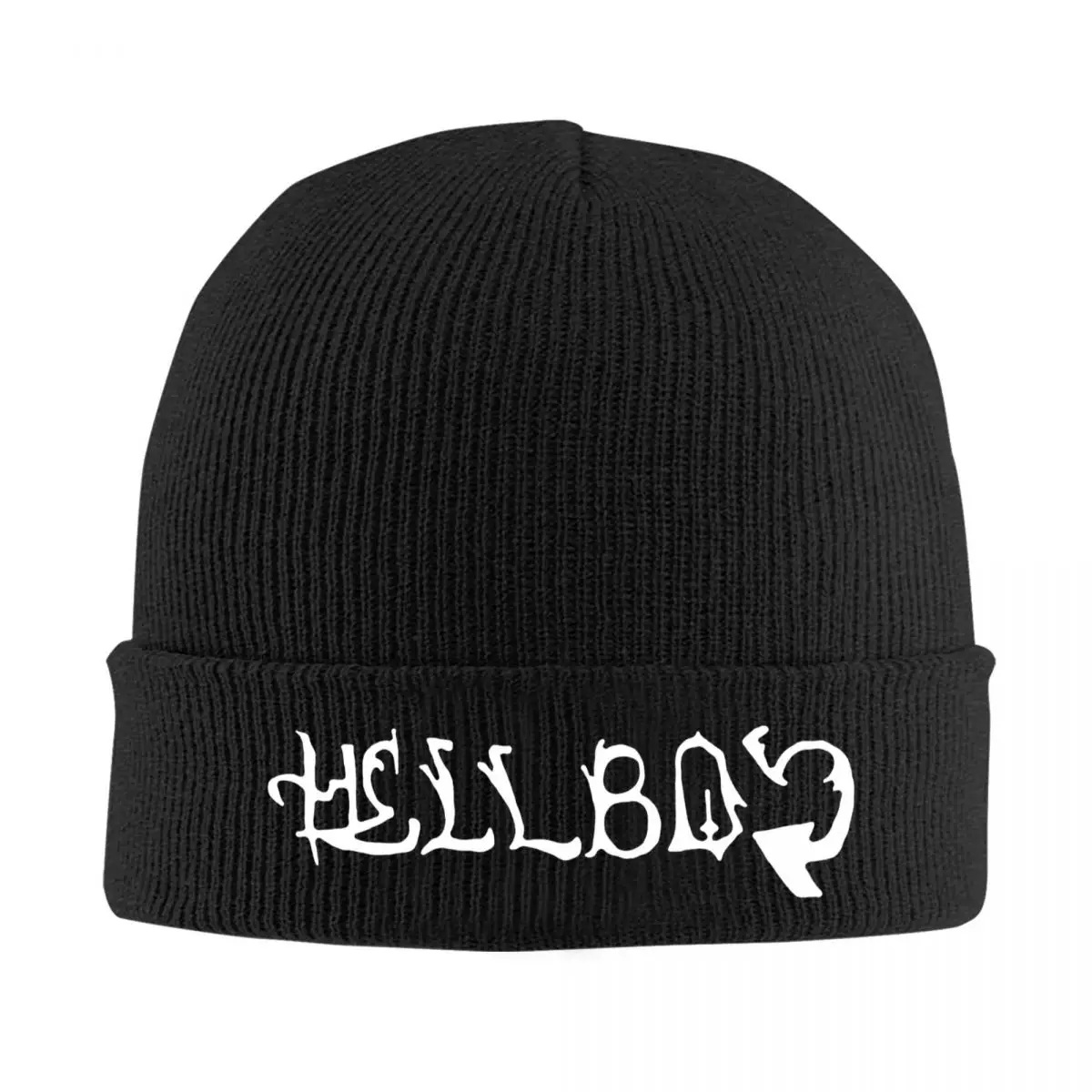 Lil Peep Hellboy Logo Knitted Hats Quality Fashion Anime Unisex Headwear Knitted Caps