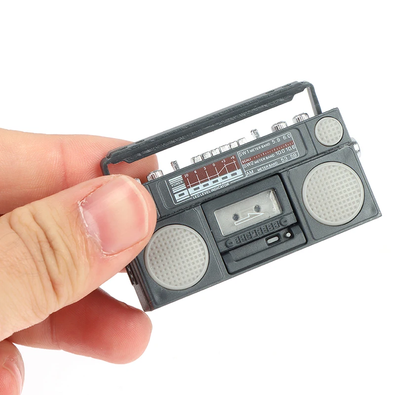 1:12 Poppenhuis Miniatuur Radio Model Recorder Speler Speelgoed Pop Meubels Decor