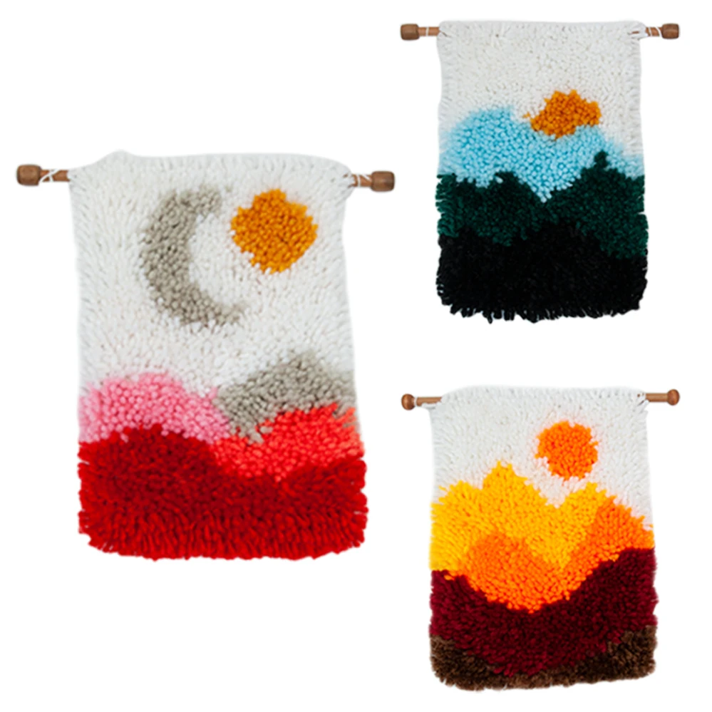 Scenery Series Latch Hook Kit Wall Hanging Tapestry DIY Kits With Pattern For Adult And Children Handmaking Crafts