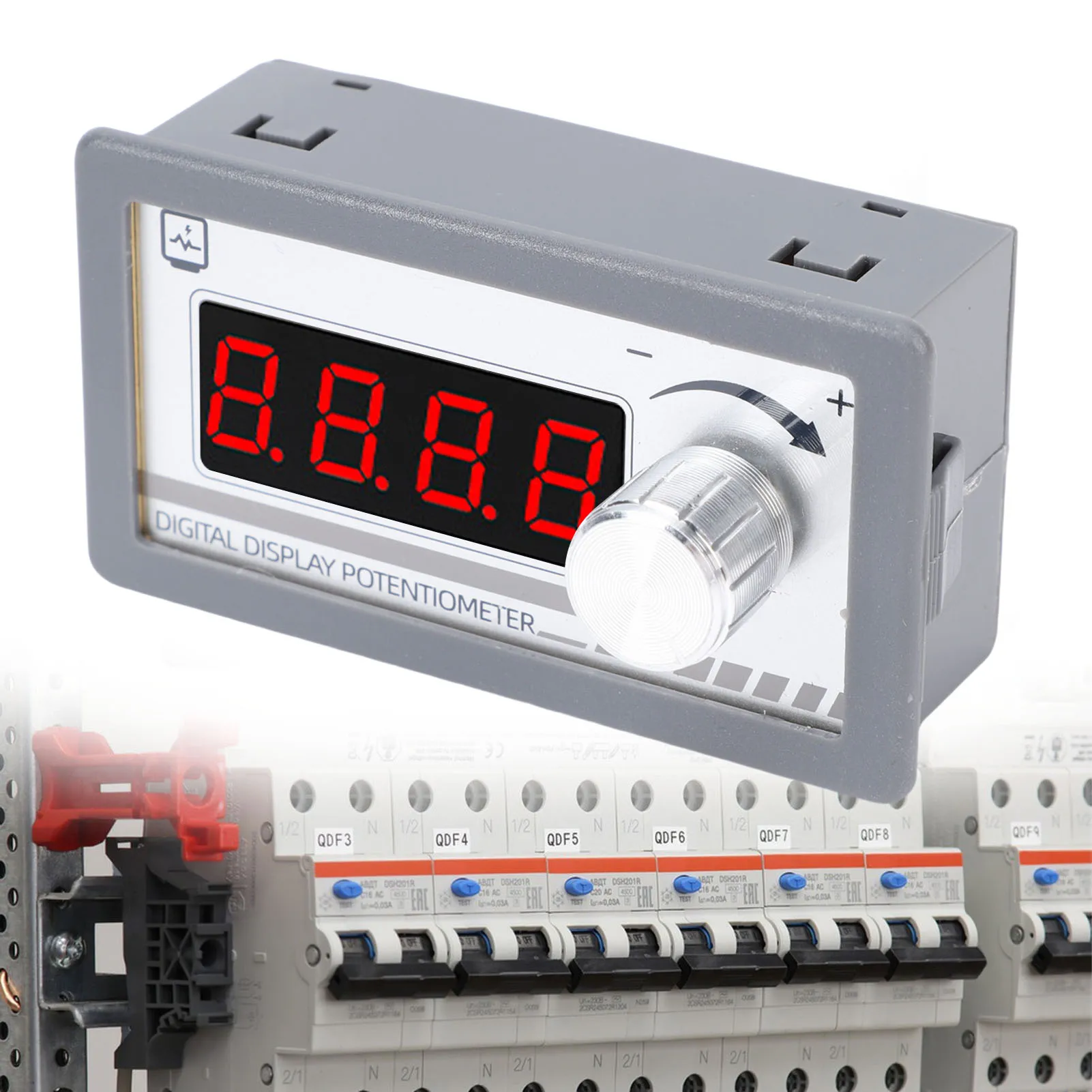 【New】10KΩ Digital Display Potentiometer 0.4in 4 Digit DC Programmable Potentiometer for Speed Controller Inverter