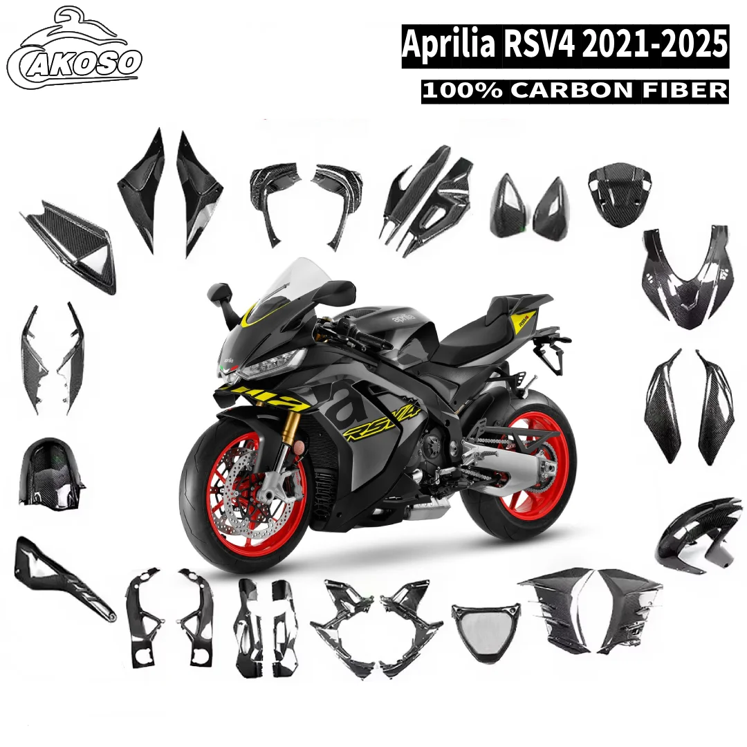 

Motorcycle Mudguard Fairing Kits Fender Guard For Aprilia RSV4 1100 Factory 2021 2022 2023 2024 Pure Dry Carbon Fiber Winglets