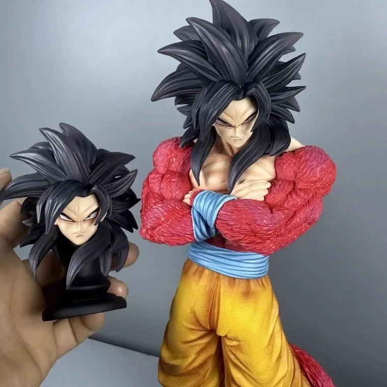

32 см Dragon Ball Z VF Goku Фигурка Gk Super Saiyan 2 Heads Фигурки Статуя Коллекция Украсьте Модель Игрушки Детский Подарок На День Рождения