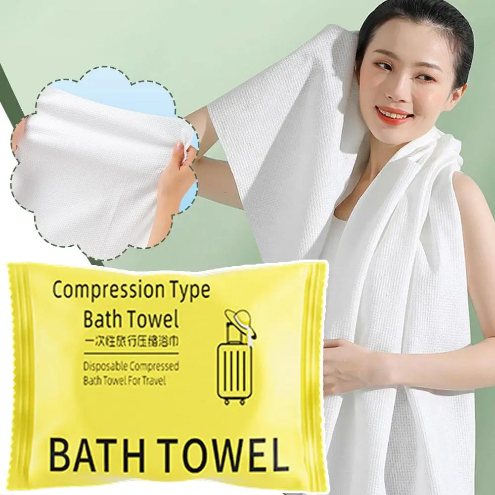 1pc Compressed Bath Towel Skin-Friendly Cleaning Dead Skin Remover Disposable Thickened Large Bath Towels Travel Accessories