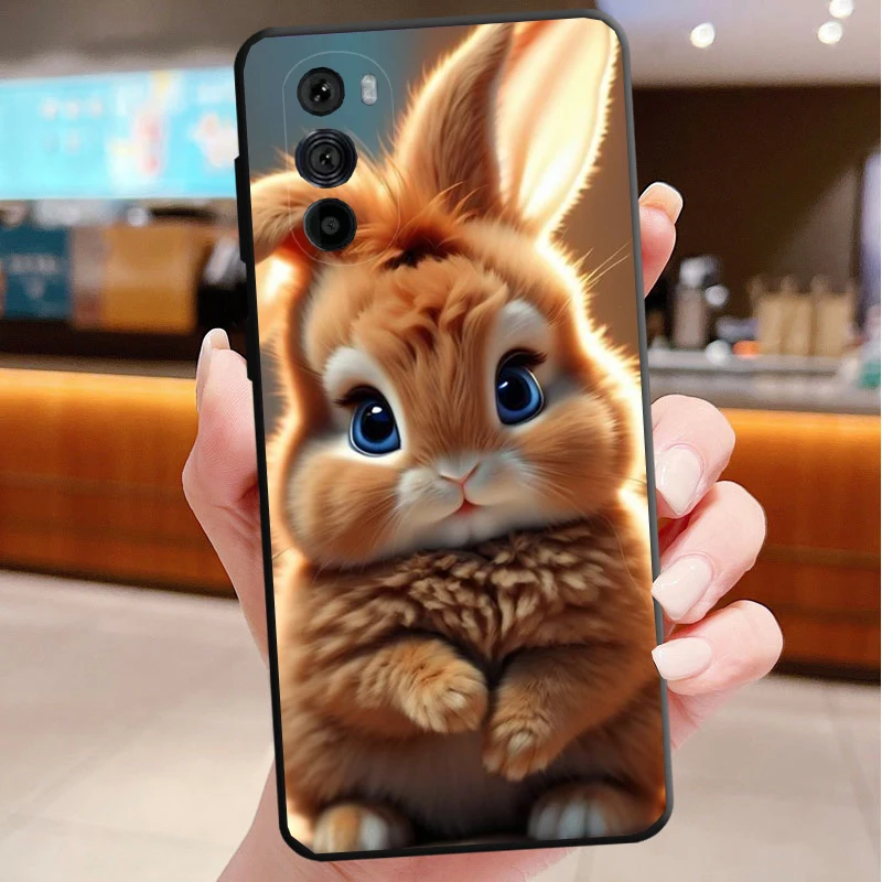 

Phone Case For Motorola Edge 50 40 Pro 60 50 40 30 Ultra Neo Fusion Moto G85 G72 G53 G54 G84 G13 G32 Rabbit