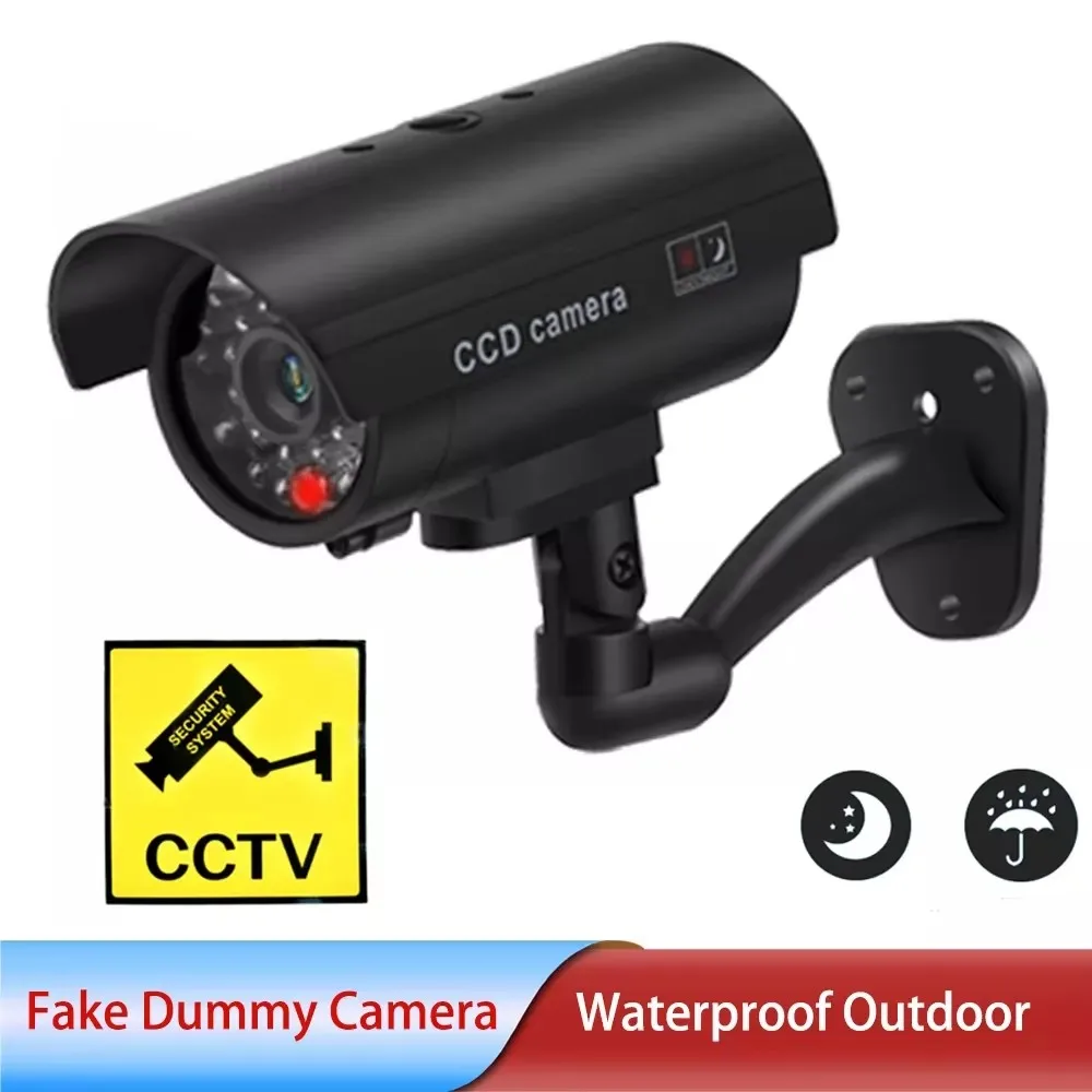 simulation-camera-fake-camera-surveillance-cctv-camera-thief-protect-indoor-outdoor-ip66-waterproof-with-red-led-flash-light