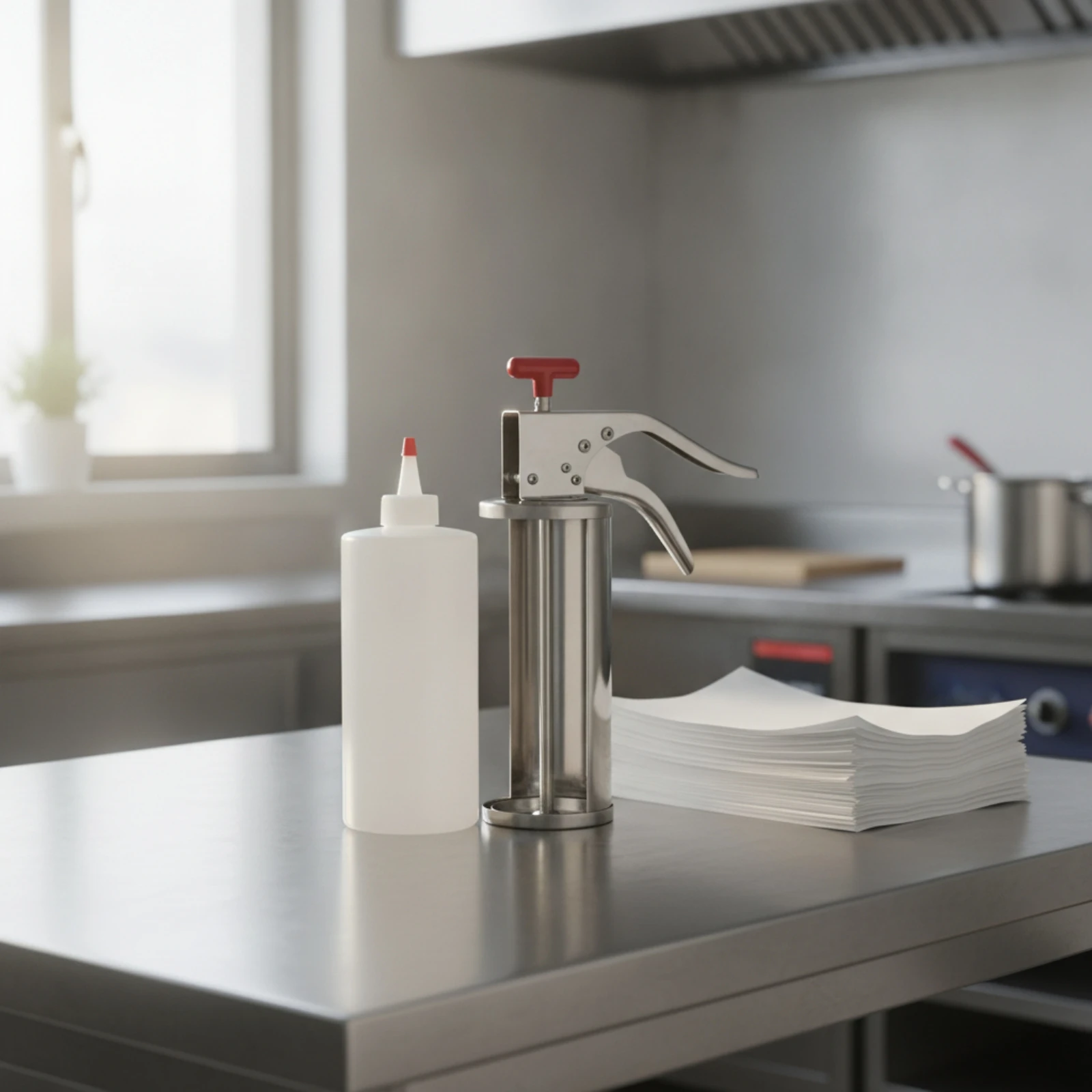 sauce-dispensing-with-bottle-stainless-steel-condiment-dispenser-manual-reusable-for-restaurants-commercial-kitchens