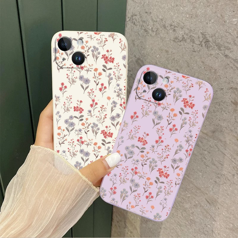 13 Gorgeous Branches Silicone Phone Case For iPhone 11 13 14 12 15 Pro Max X XS XR XSMax 6S 8 7 6 14 15 Plus Mini 12 13 Cover