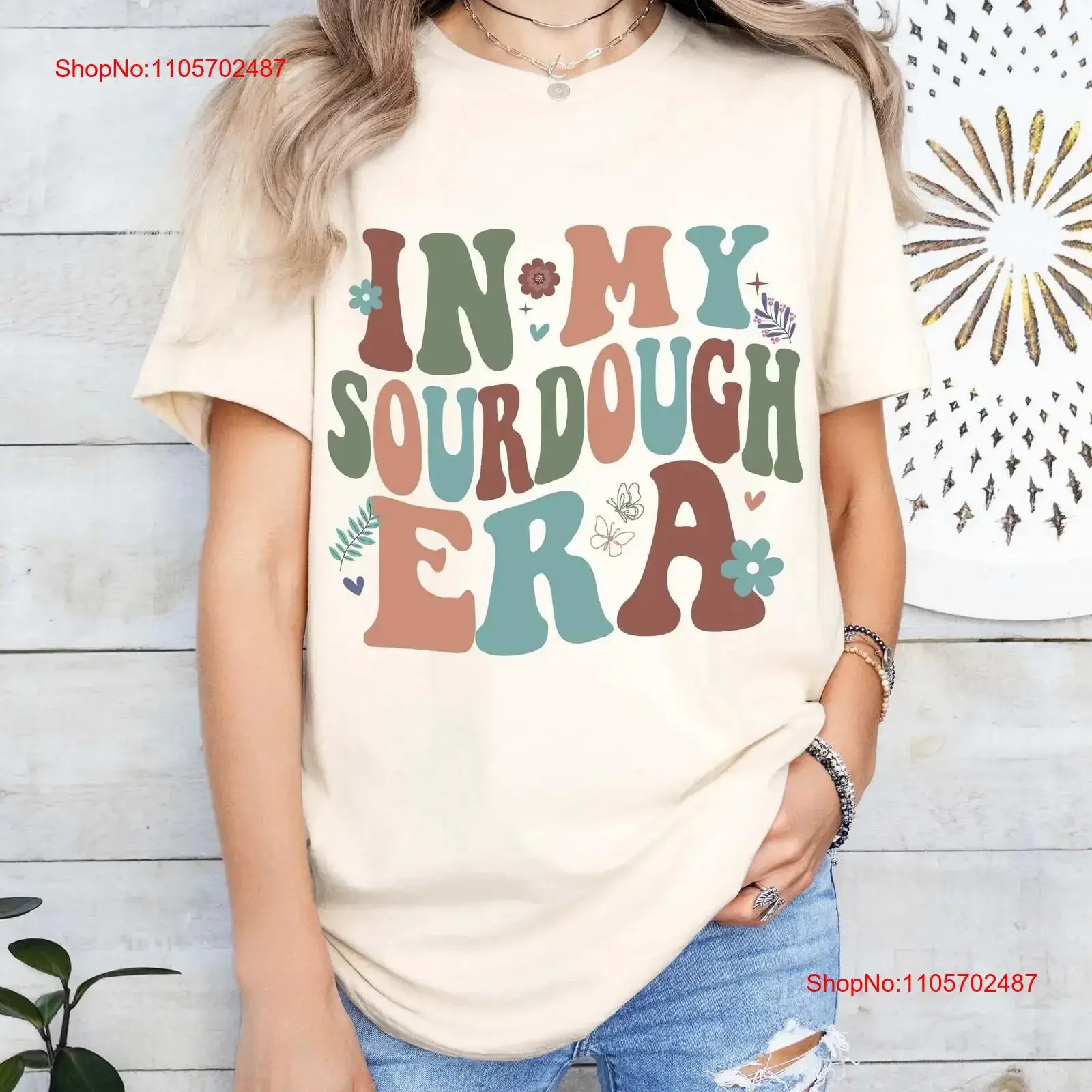 Sourdough Mama T Shirt Funny Baker In My Era Baking Mom vintage Washed Casual Unisex Comfortable Slightly homme Stretched