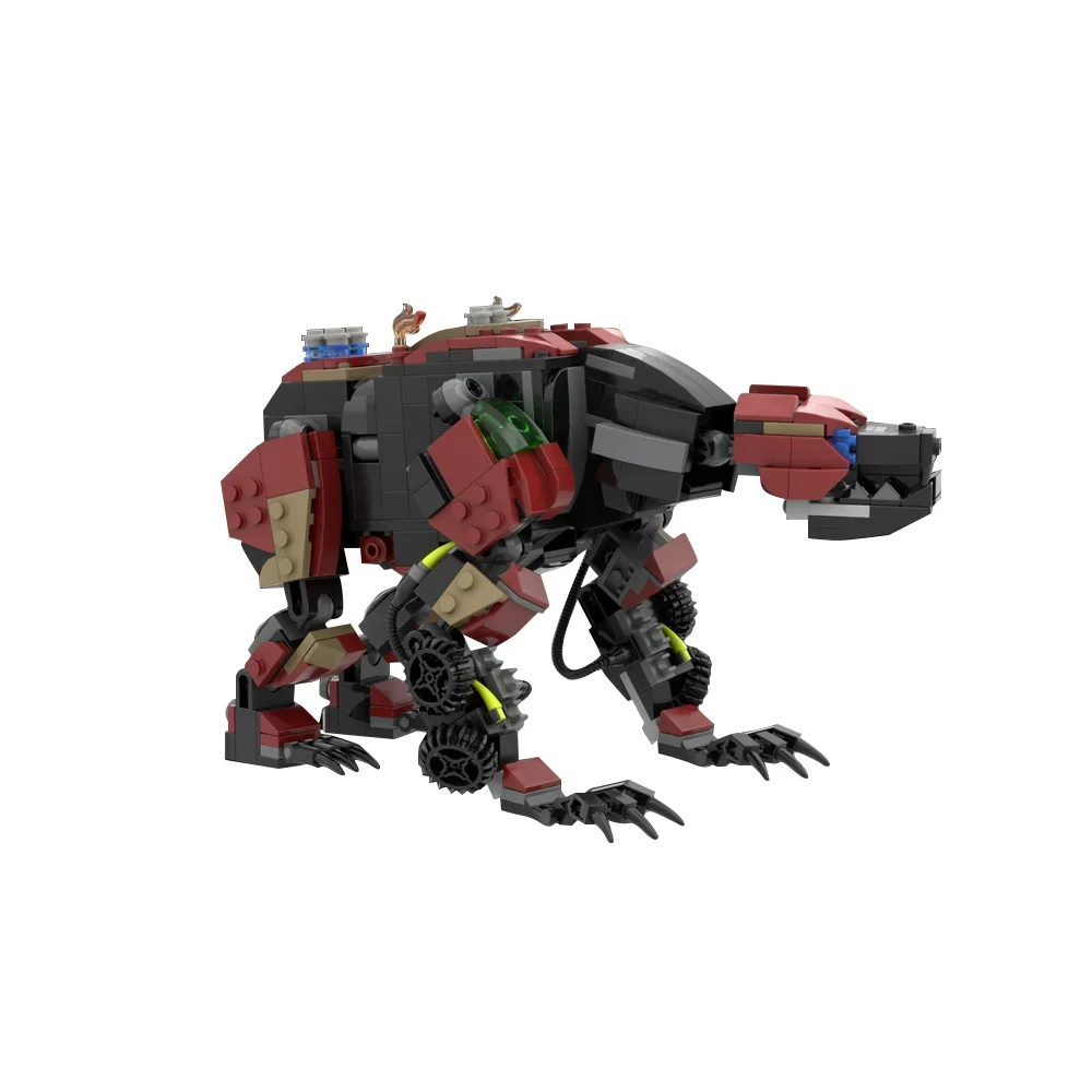 Gobricks MOC Horizon Zero Dawned Fireclaw Building Blocks Model Set Action Game Mechanical Beast Bricks Assemble Toys Kids Gifts