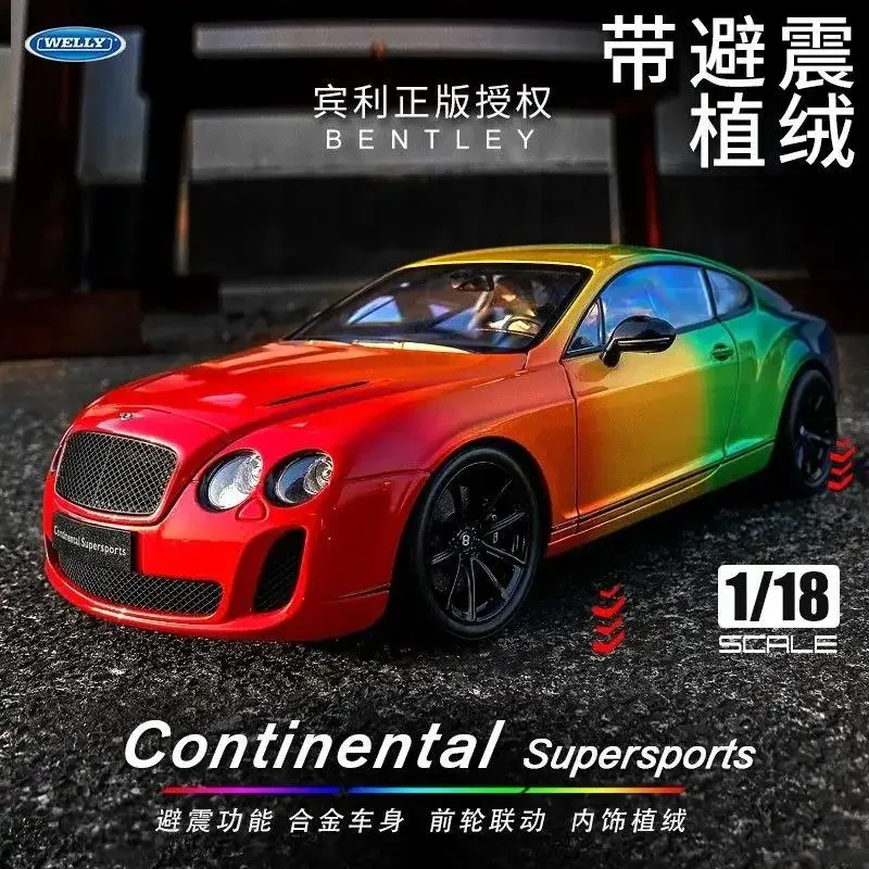 

WELLY 1:18 Bentley Continental SuperSports High Simulation Diecast Car Metal Alloy Model Car Toys for kids Gift Collection BG83