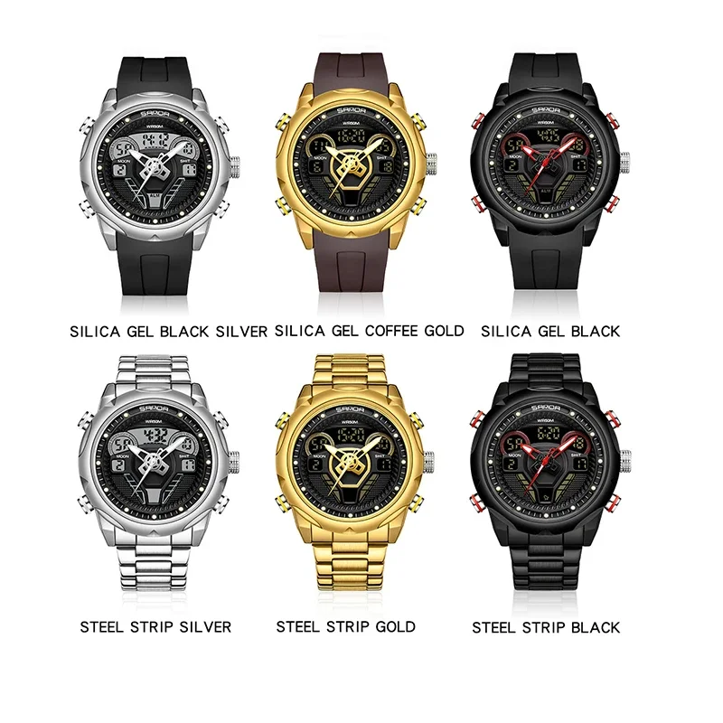 SANDA Top Brand Sports Men\'s Watches Outdoor Military Quartz Watch Man Waterproof Wristwatch for Men Clock relogios masculino