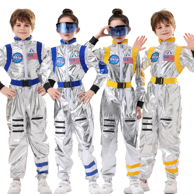 

Kids Astronaut Costume Spaceman Cosplay Stage Costume Halloween Wandering Earth Space One-piece Uniform For Children