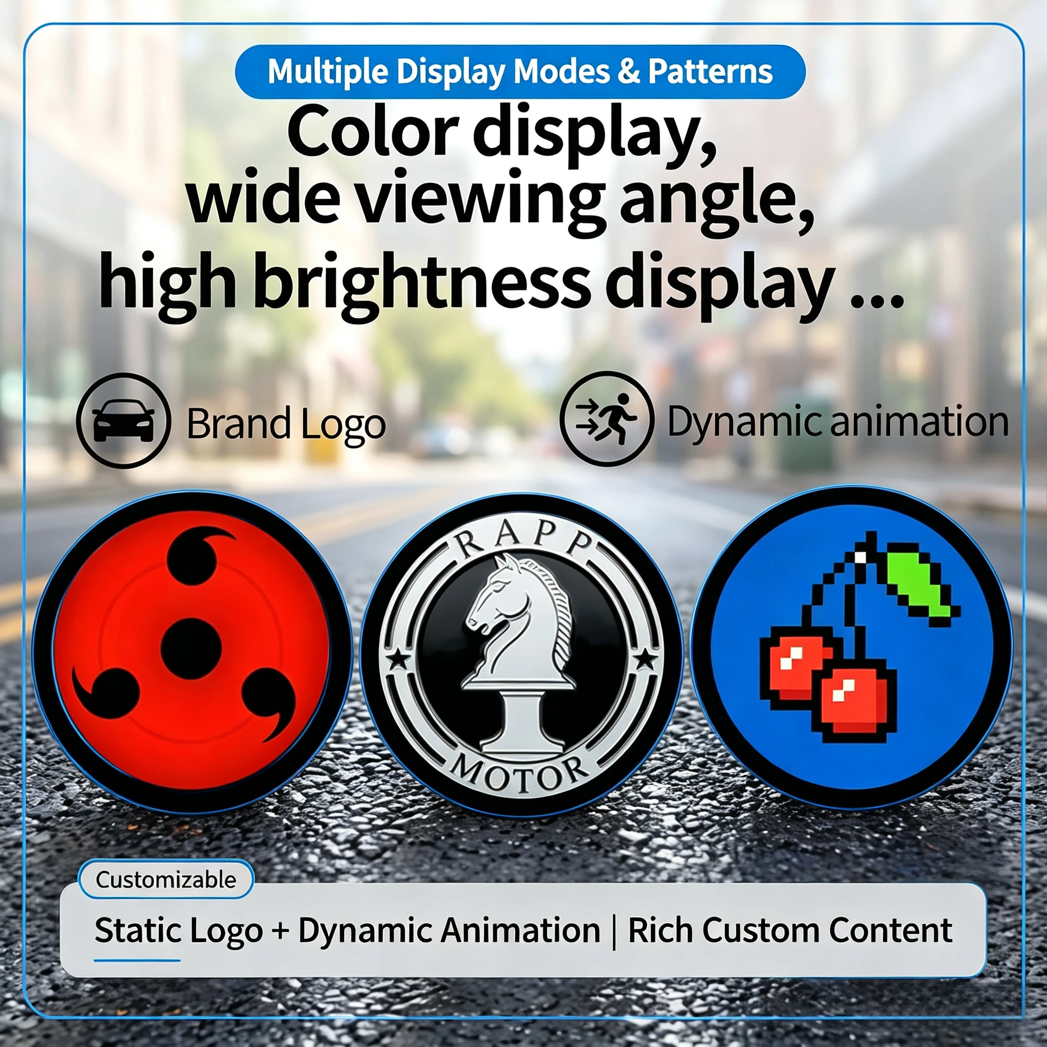 LED Dynamic Car Emblem for BMW Remote Control Multi-Mode HD Display Screen Customizable Rear Trunk Badge Logo Car Exterior Modif view 5