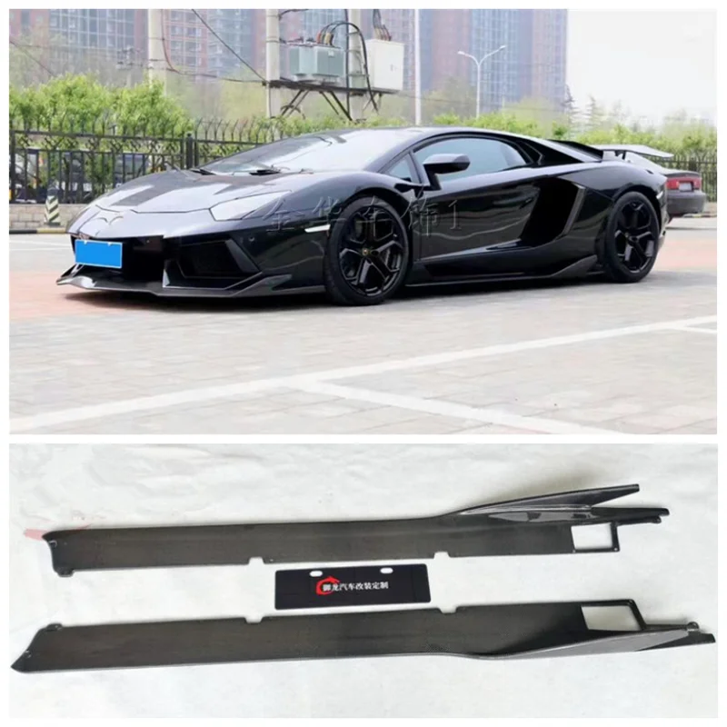 

Fits For Lamborghini Aventador LP700 2012-2018 High Quality Carbon Fiber Side Skirts Kit Lip Splitters Bumper Cover