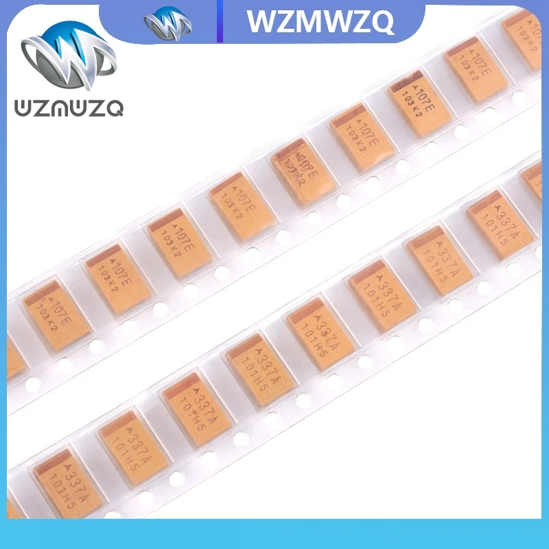10PCS 6V 6.3V 10V 16V 25V 35V 50V 10UF 22UF 33UF 47UF 100UF 220UF 330UF 470UF D 유형 SMD 탄탈륨 커패시터