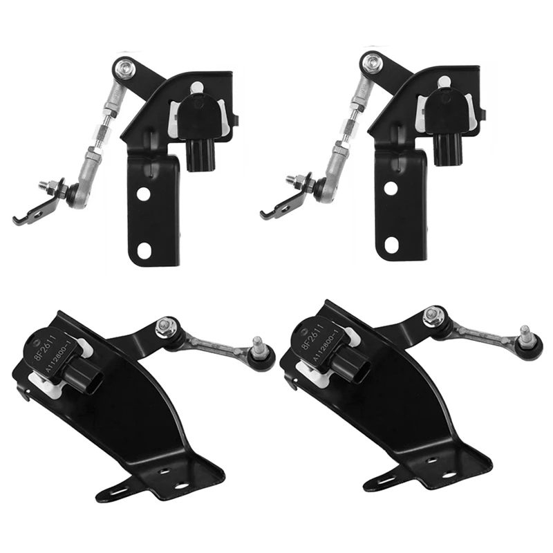 4Pcs/Set Front 8651A064+Rear 8651A065 Headlight Leve Bracket Body Height Sensor For Mitsubishi Pajero Montero 4 IV V8 V9