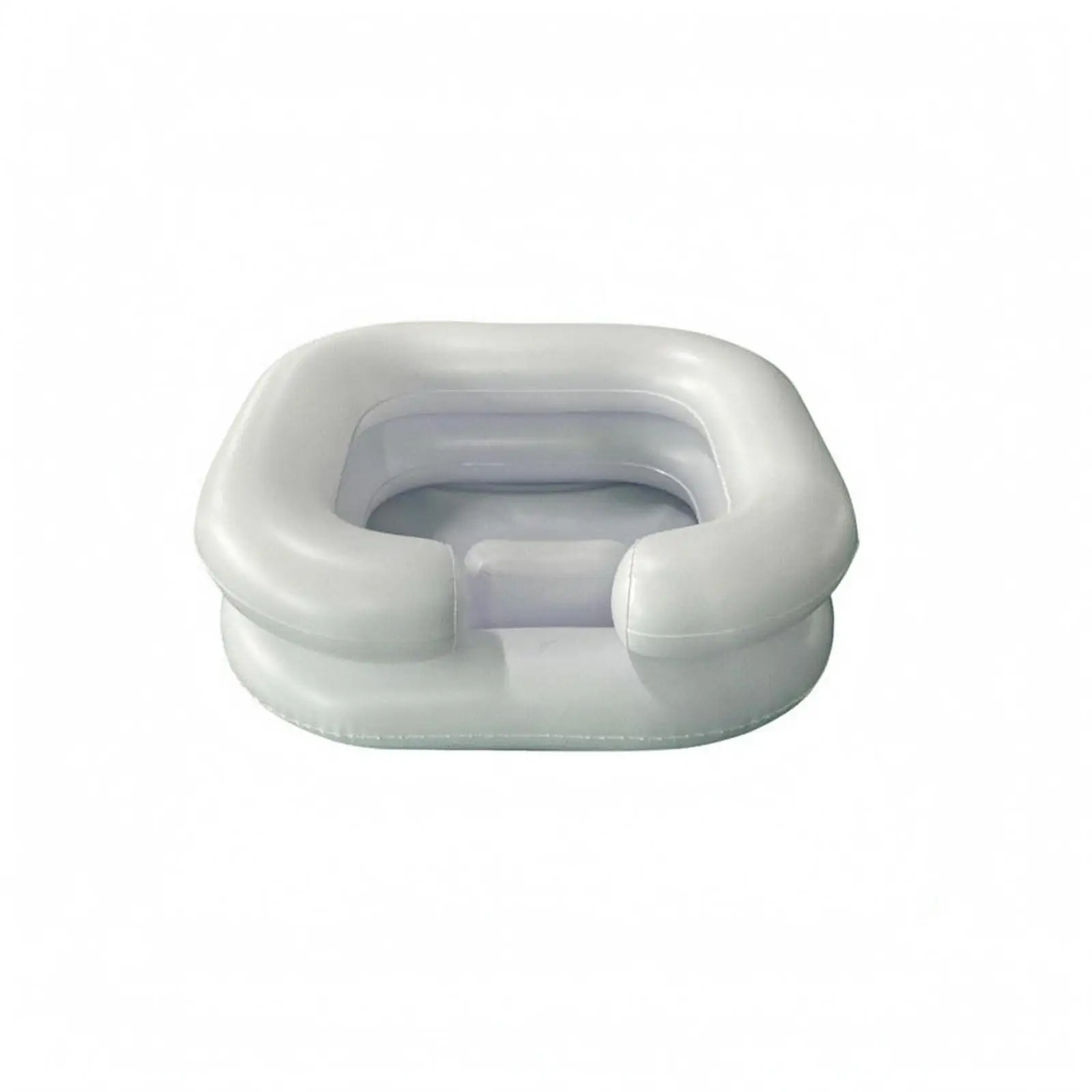 Inflatable Shampoo Basin for Bedside Hair Washing Portable PVC Sink for Bedridden Patient Home Grooming Aid