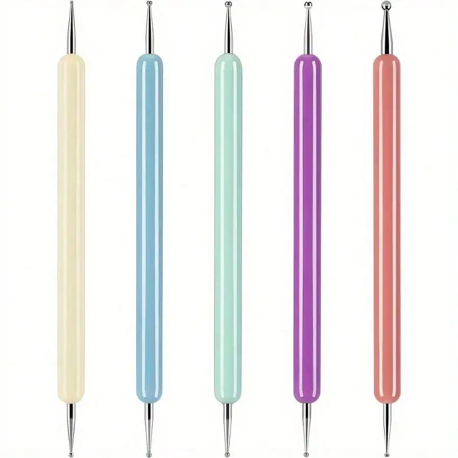 

5-Piece Release Engraving Tool, Non-Charge Plastic Ball Head Clay Mold Tool for Pattern Tracking and Decorative Accessories