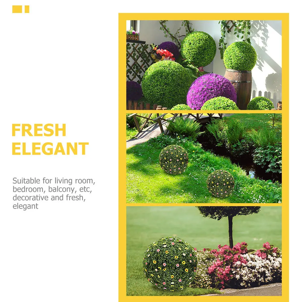 

4pcs Plastic Plant Rack Faux Green Ball Frame Rack Artificial Topiary Support Decorative Flower Shelf Holder Wedding Party