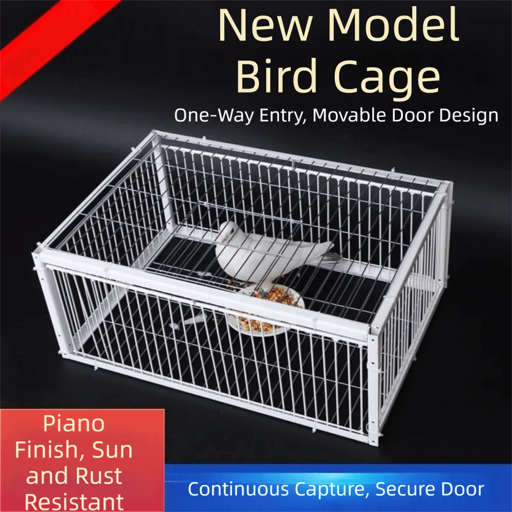 

Усиленная клетка-ловушка для голубей с односторонним входом, автоматическая, защита от побега, 1/2/4 входа, портативная клетка для птиц