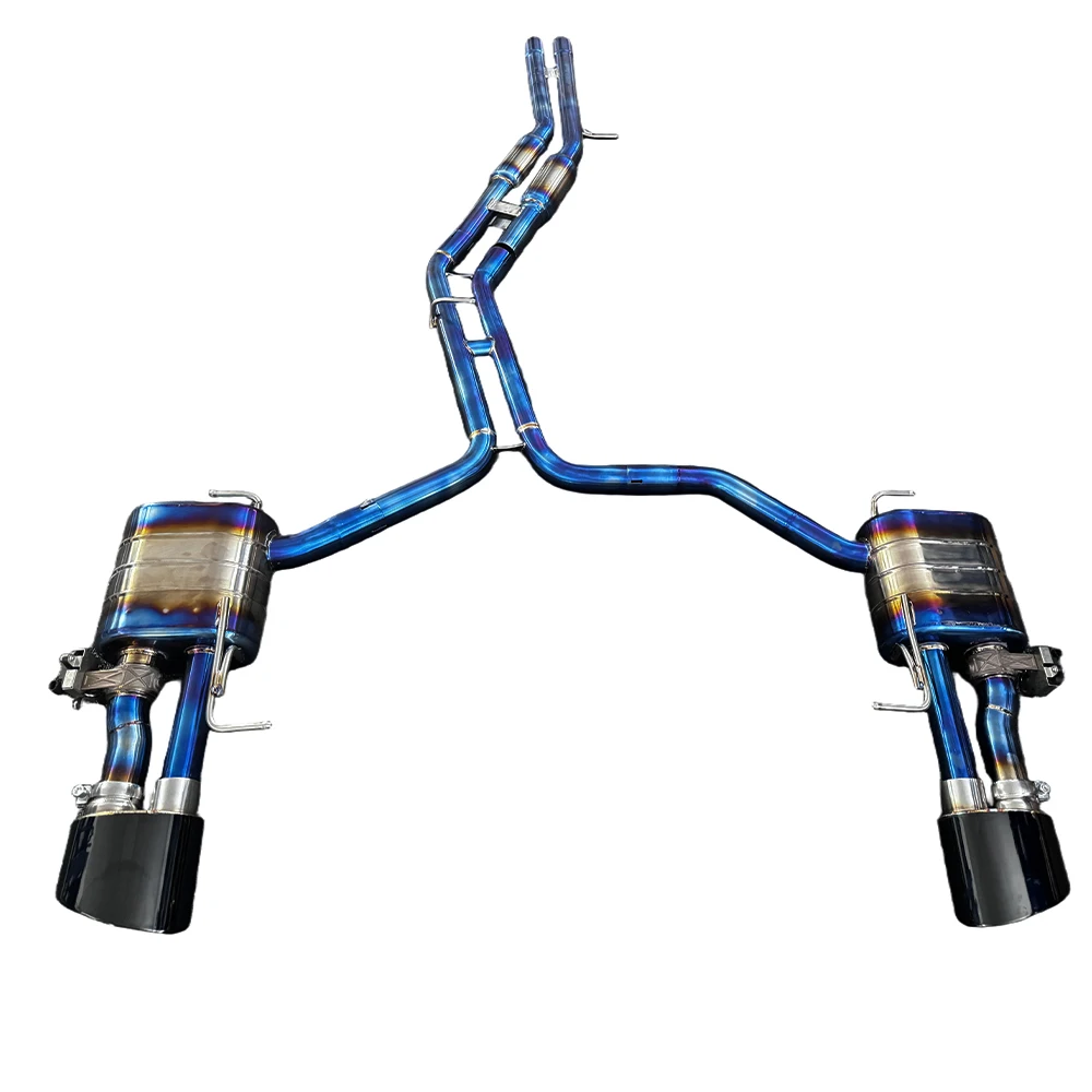 Titanium  Exhaust Pipes Valvetronic Catback for A6 A7 C7 C8 V6 3.0T Valved Exhaust System