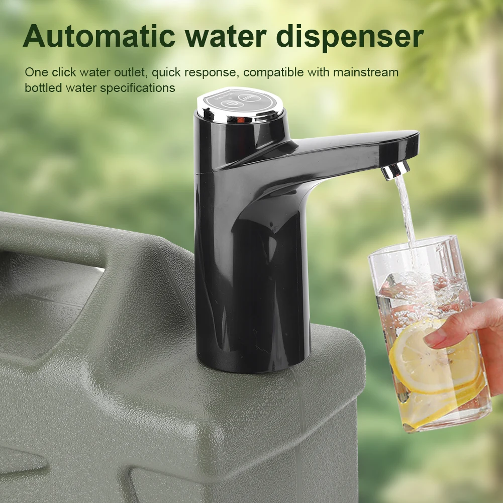 4W Outdoor Water Bottle Pump 600ml One Key Switch Portable Water Dispenser Wireless Water Pumping Camping Accessories Water Tank