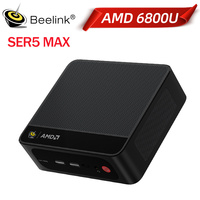 Beelink Mini PC SER5 Max AMD Ryzen7 5800H 6800U 5500U 16G 500G NVME SSD 32G 1T WiFi6 4K Type-C Triple Screen Gamer Mini Computer