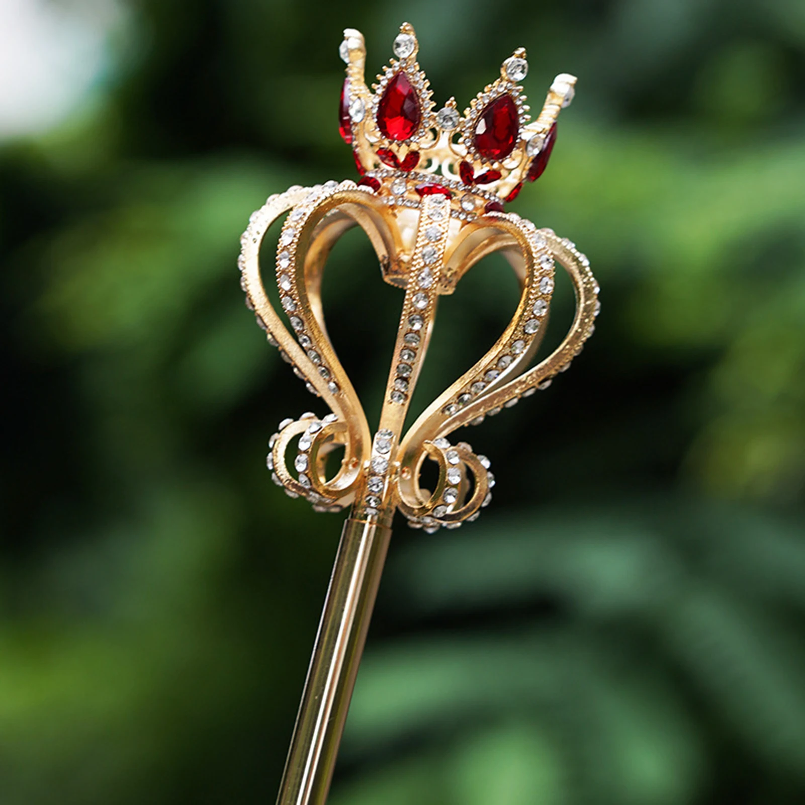 Bling Crown Decor Scepter Toverstaf Bruiloft Bruidsfeest Kostuums Handheld Rekwisieten Kostuum Accessoire Partij Gunst