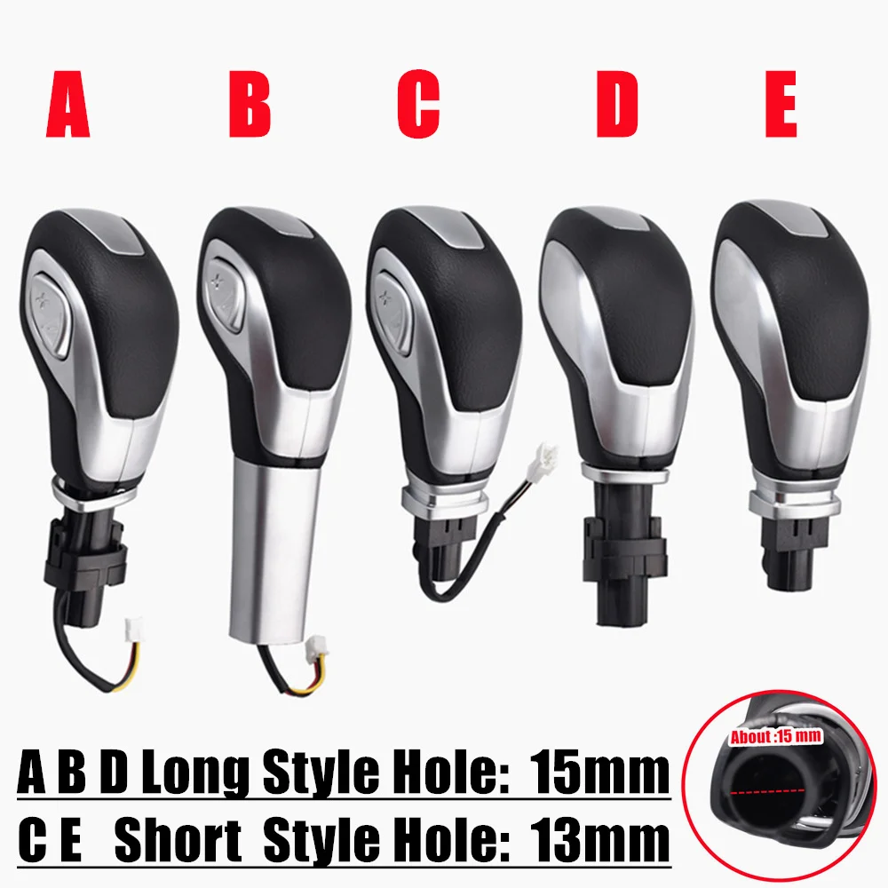 Car Automatic Gear Stick Shift KnobShifter Lever Head Black Silver For Ford Focus Kuga Mondeo Ecosport Fiesta 2013-2018