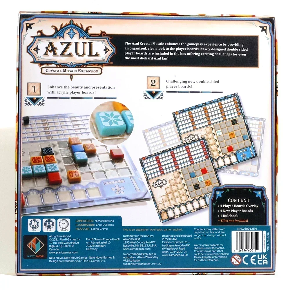 Azul Crystal Mosaic gioco da tavolo espansione gioco di posizionamento di piastrelle tattiche per divertimento in famiglia ottimo gioco