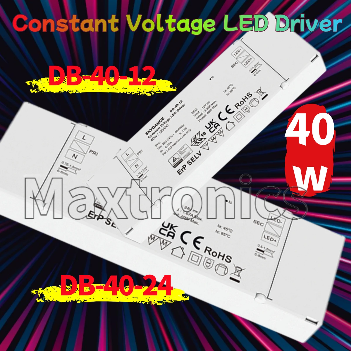 2026 40W Constant Voltage LED Driver 12V/24V DB-40-24/ 12 with Low Energy Consumptionfor for Single Color LED Lamps Power Supply