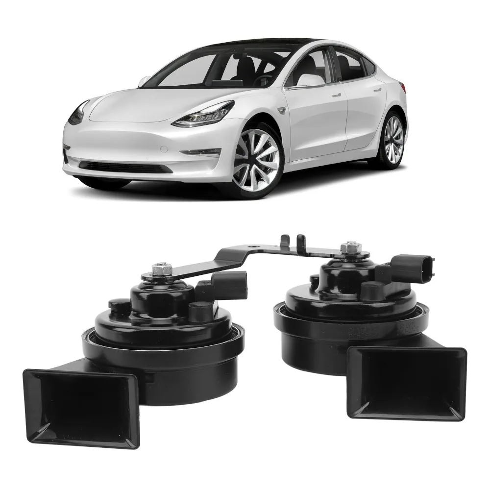 

A pair 1109660 00 B Dual Tone Snail Horn with Bracket High Low Tone Car Snail Horn for Tesla MODEL 3 2017‑2022 Car Replacement