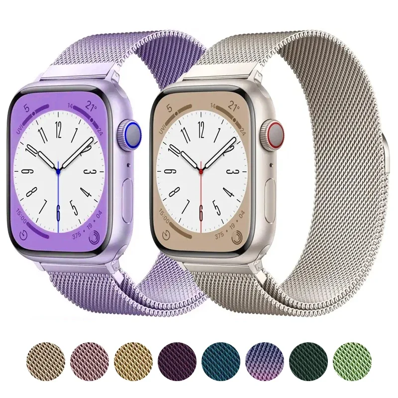 Milanese Loop para Apple Watch, Ultra 2 Strap, Pulseira, iWatch Series 9, 3, 6, 5, SE, 7, 8, Ultra 2, 38mm, 40mm, 45mm, 49 milímetros, 41