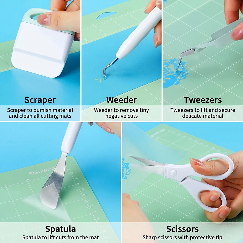 Craft Vinyl Weeding Tools Set Basic kit Scrapbook DIY Silhouette Relief Carving Tool Kit For Cricut Maker Silhouettes Hand Tools