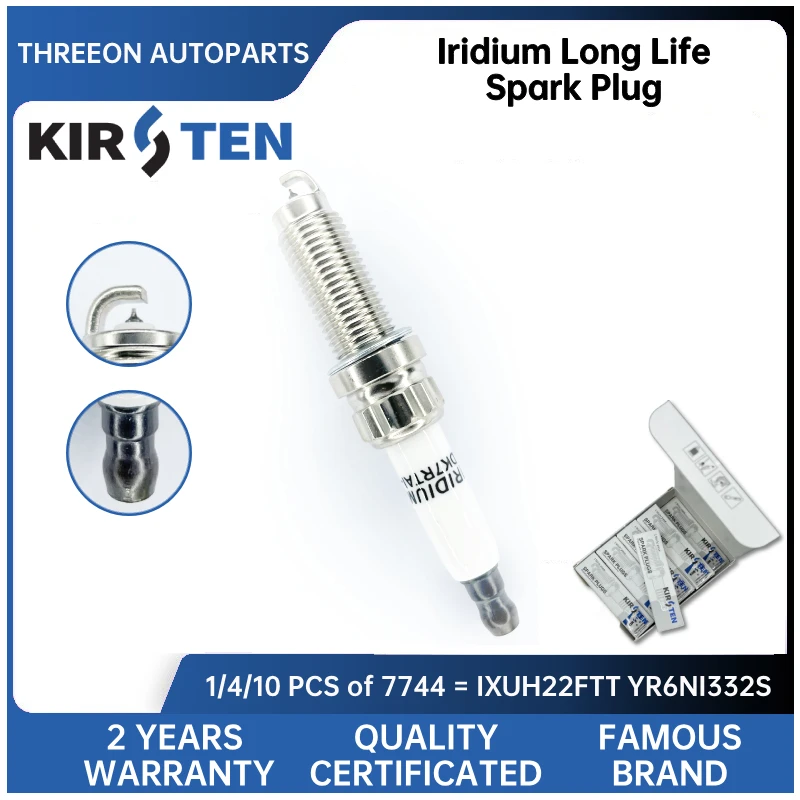 

KIRSTEN Iridium Spark Plug for Peugeot CITROEN SUZUKI Mitsubishi SMART FORTWO MINI HYUNDAI KIA KSP7744 IXUH22FTT